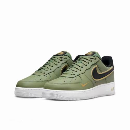 Cheap Nike Air Force 1 Green Black Golden Shoes Men and Women-55